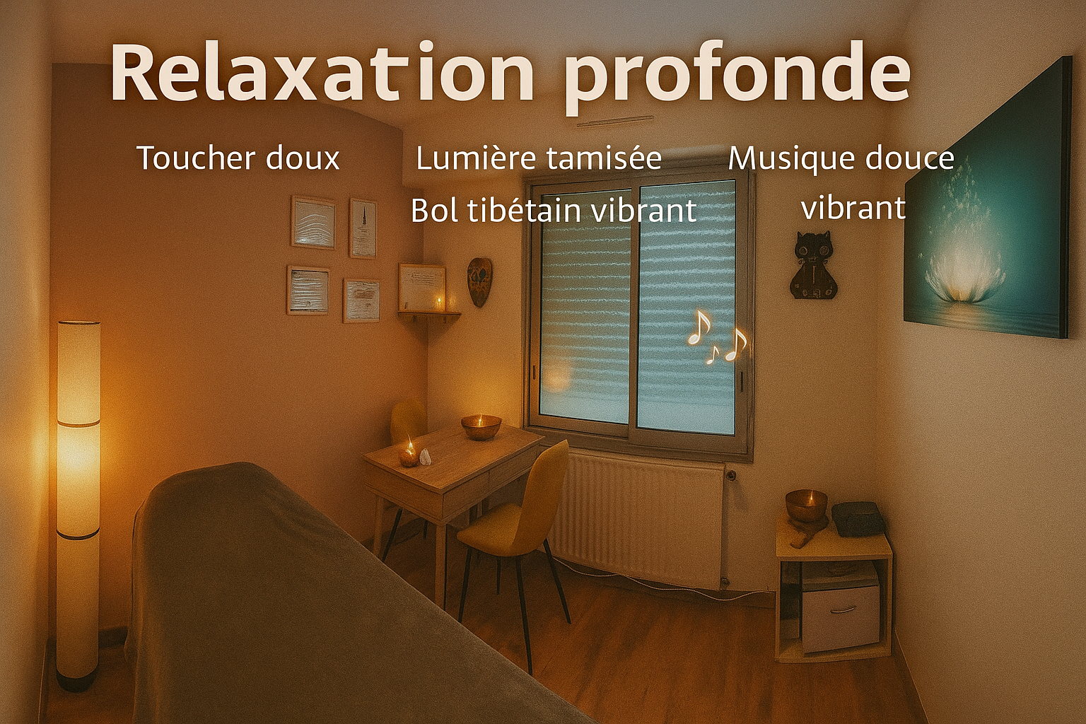 ChatGPT Mo local avec des mots A Fleur De Vie Relaxation profonde Lâcher prise Bien-être Détente