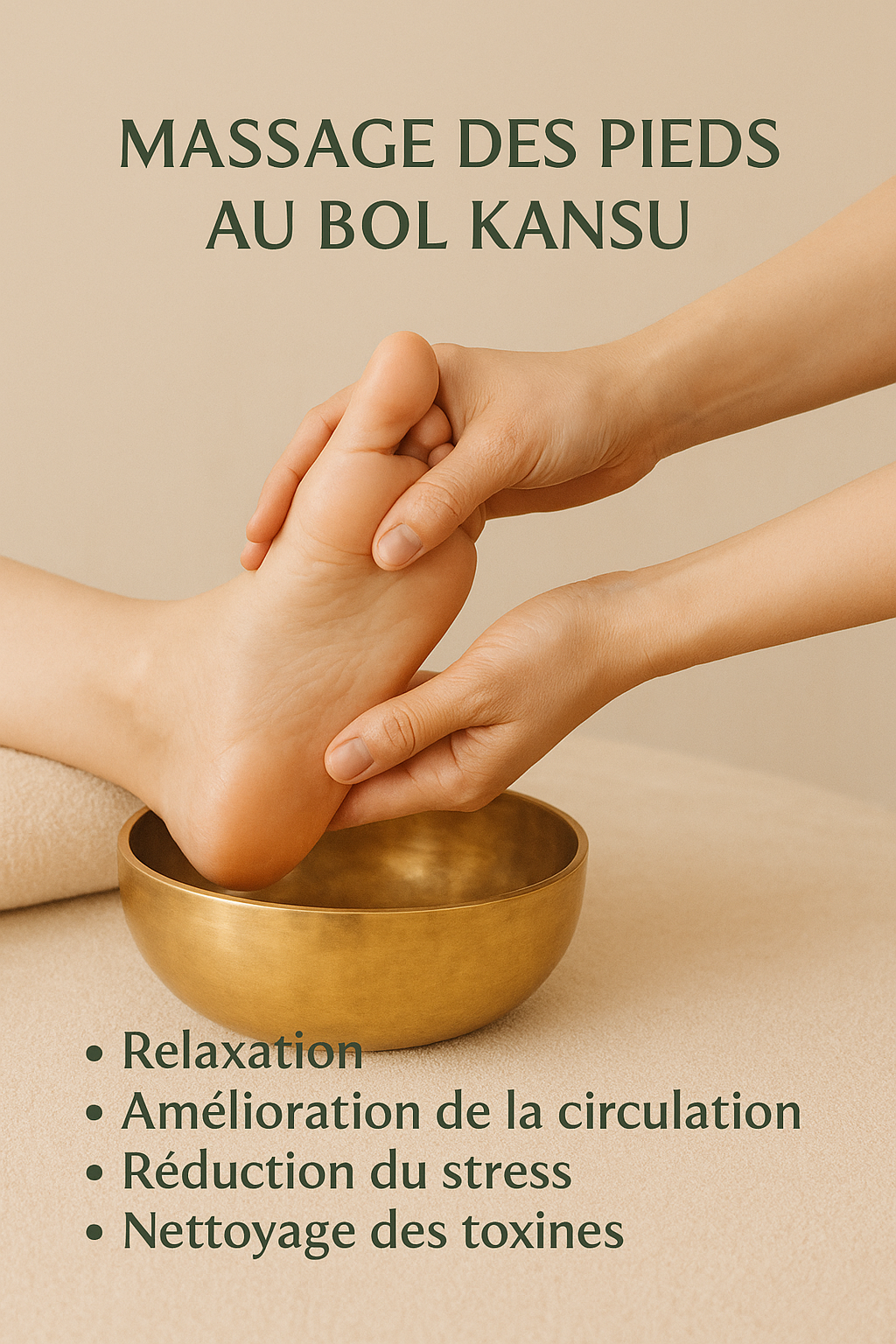 Massage des pieds au bol kansu Massage des pieds au bol kansu