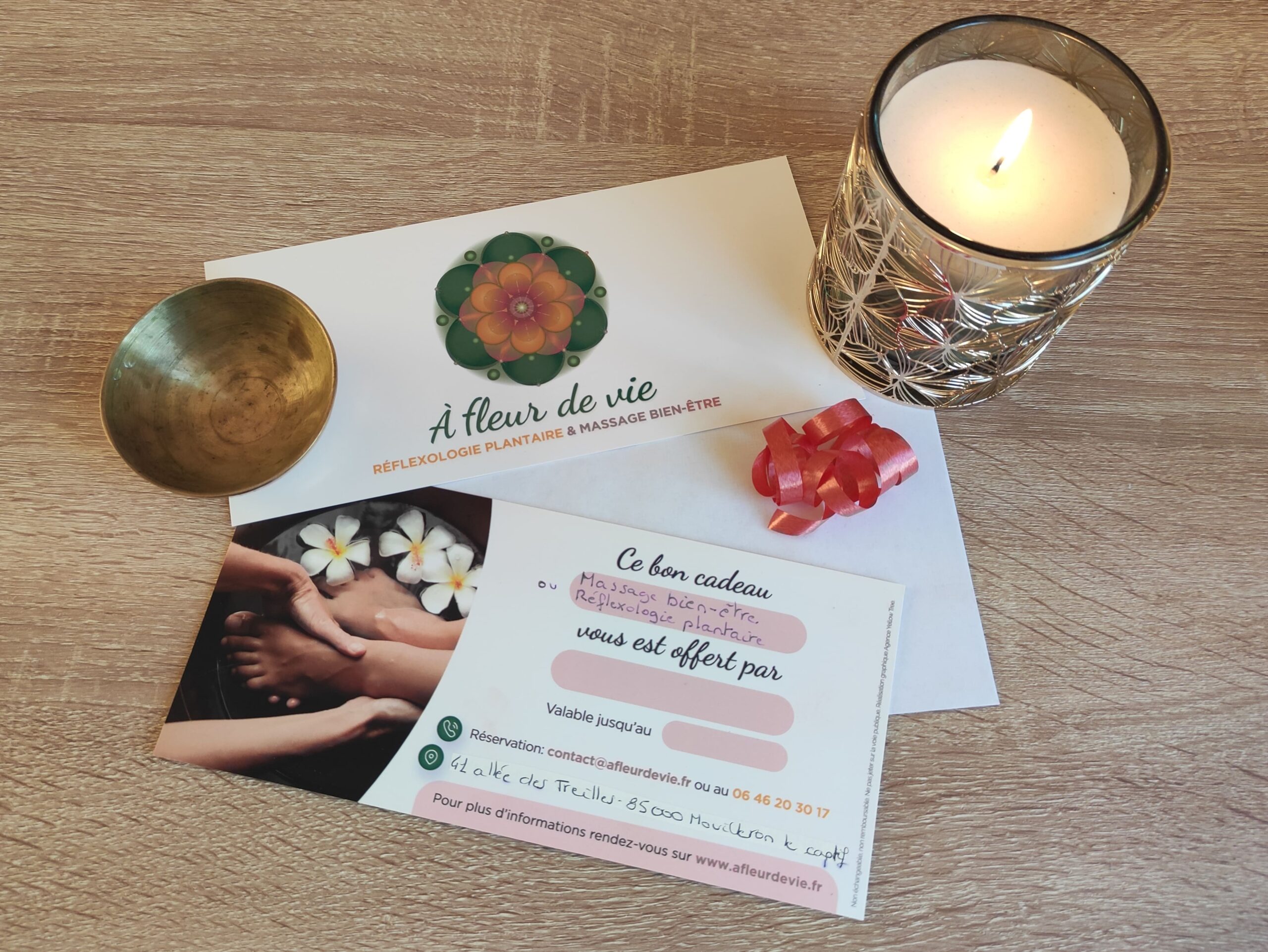 Bon cadeau Plaisir d'offrir Réflexologie plantaire Massage bien-être Vendée